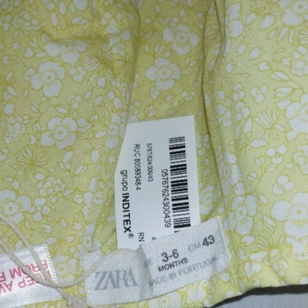 Zara Floral Yellow Baby Bonnet - Picture 3 of 5